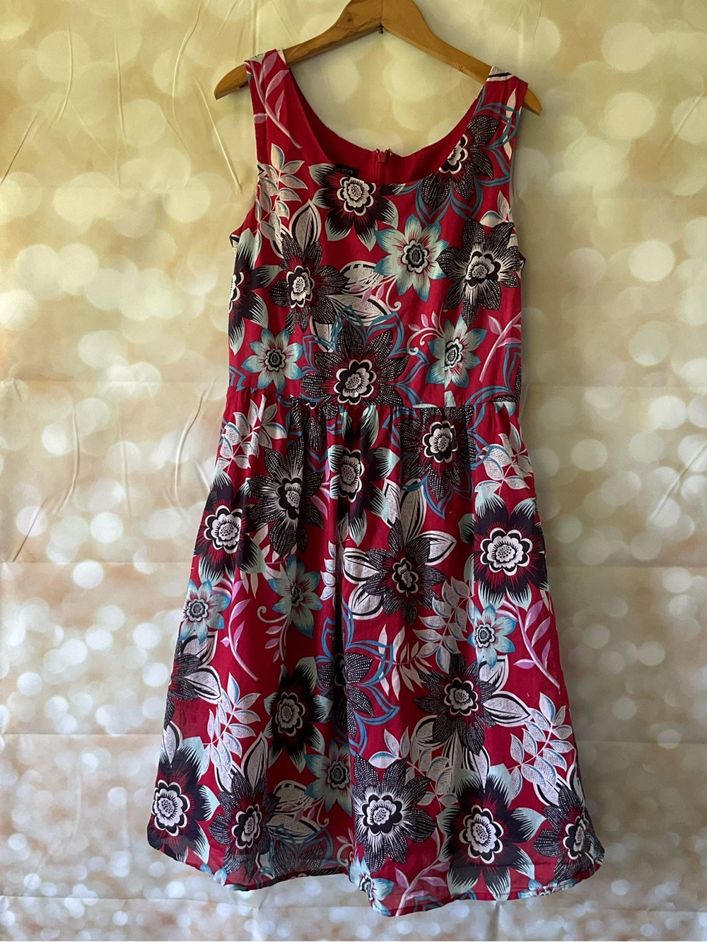 Talbots Red Floral Dress